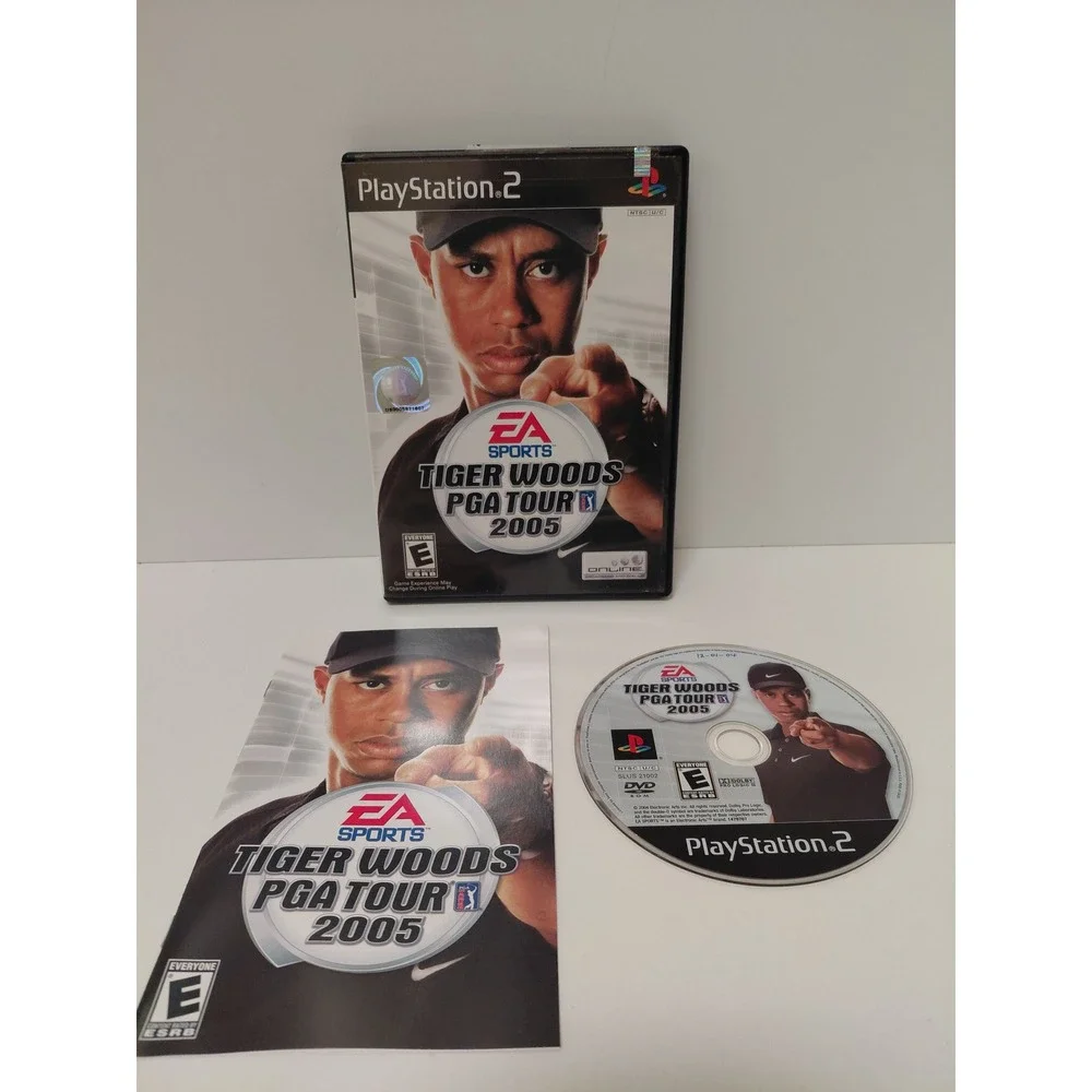 Tiger Woods PGA Tour 2005 Sony PlayStation 2 PS2 Game CIB Manual SLUS 21002